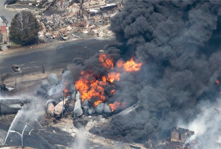 Lac Megantic, train explosion, oil train