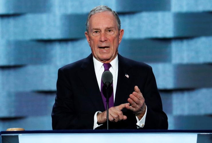 Former New York City Mayor Michael Bloomberg speaks during the third day of the Democratic National Convention in Philadelphia, Wednesday, July 27, 2016.