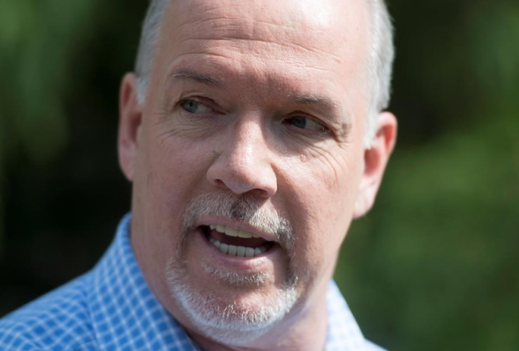 B.C. NDP Leader John Horgan is seen at a park in Vancouver, B.C. Wednesday, June 7, 2017, where he spoke about the future of daycare in the province of British Columbia.