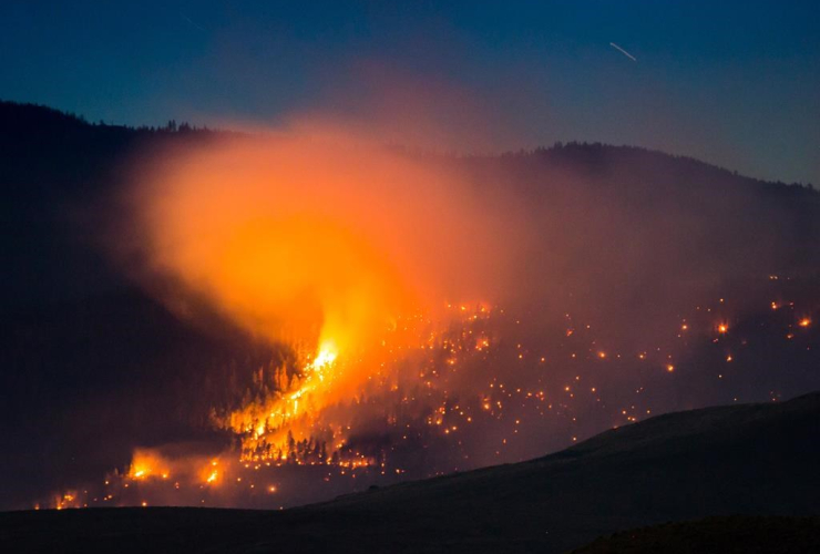 wildfire, mountain, Ashcroft, British Columbia