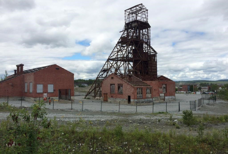 abandoned, asbestos mine, Thetford Mines, Que.,