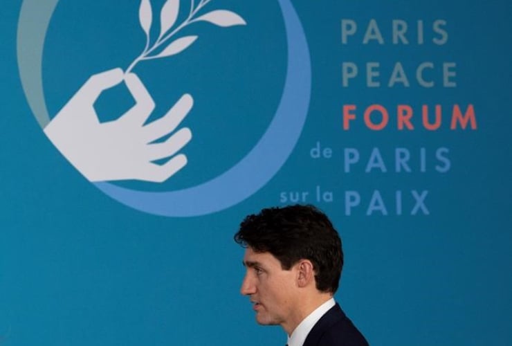Prime Minister Justin Trudeau, Paris, Peace Forum, Paris, France, 