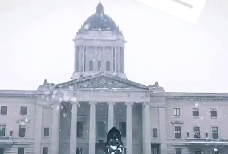 snowy day in Winnipeg, Manitoba Premier Brian Pallister, Instagram account,