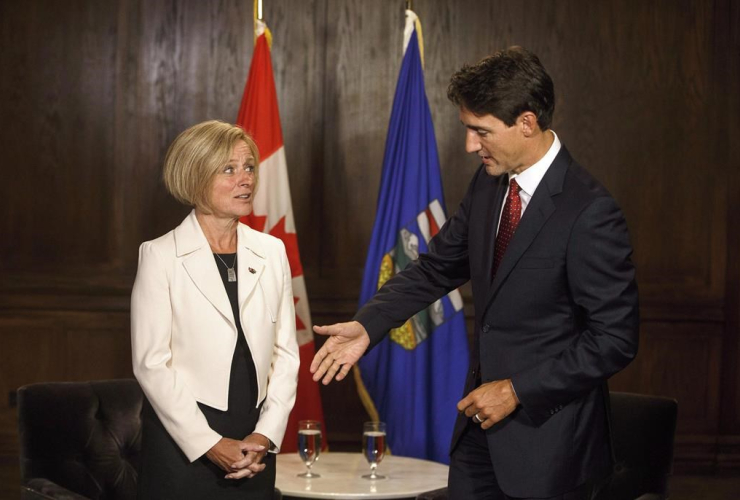 Prime Minister Justin Trudeau, Alberta Premier Rachel Notley, Edmonton, 