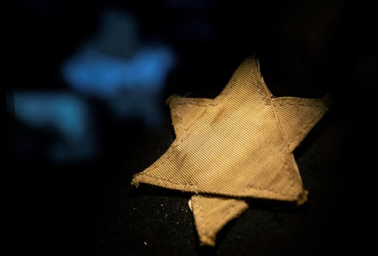 yellow star, Star of David, Holocaust Memorial Center, Budapest, Hungary,