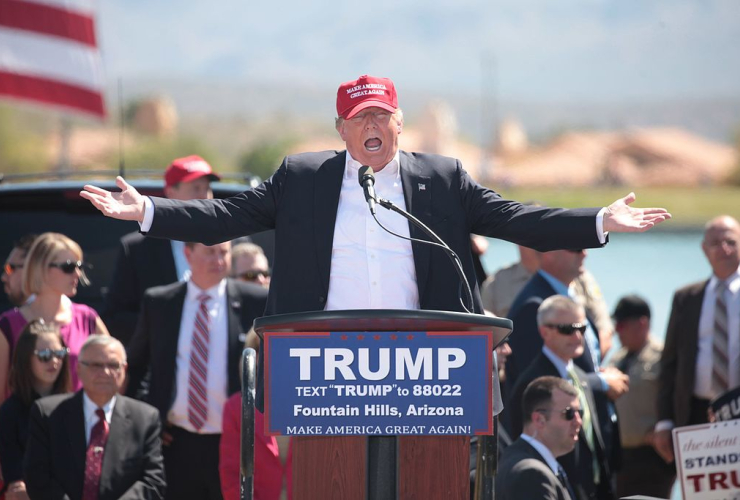 Donald Trump, campaign rally, Fountain Park, Fountain Hills, Arizona,
