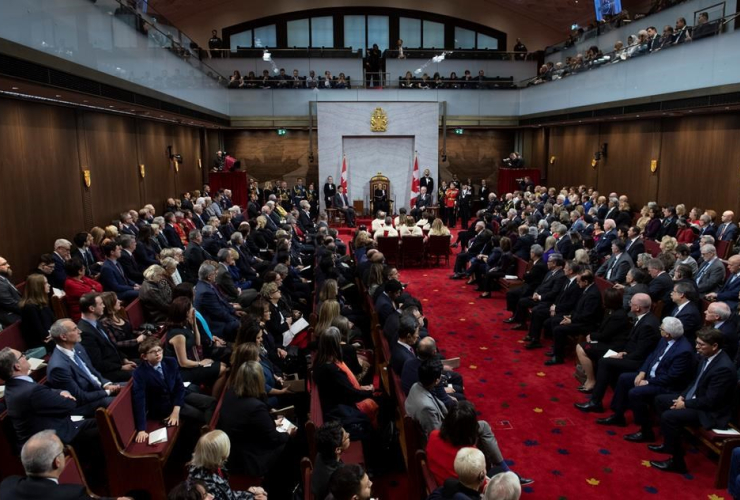 Governor General Julie Payette, Throne Speech, Senate chamber,