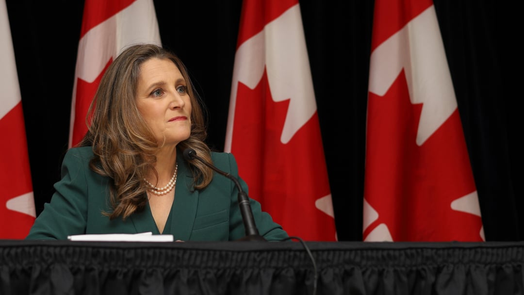 chrystia freeland delivers the federal budget in Ottawa